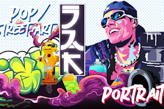 create unique street pop art artwork based in your pic