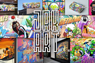illustrate eye catching pop art visuals for your brand