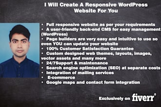 create a wordpress website