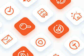 make flat icons or line icon set in vector