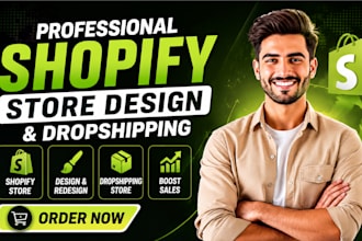 build scalable shopify website, shopify store and design shopify dropshipping