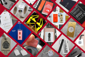 design clothing label, neck label, care label, sticker, hang tag   or swing tag