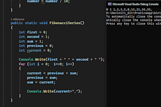 develop console apps using csharp, java and python