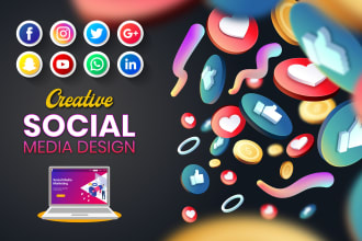 design social media posts, ads, banner, cover
