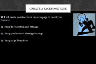 create and setup your fb business page