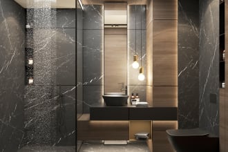 do design and photorealistic rendering of your bathroom