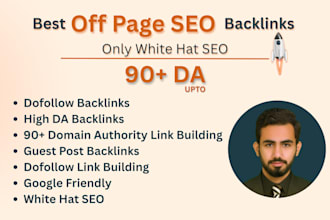 provide white hat SEO backlinks, high da link building