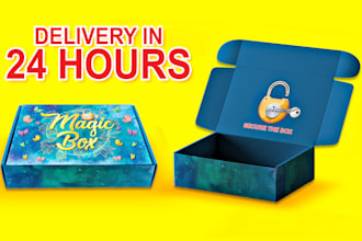 design elegant subscription and mailer box with 3d in 24hr