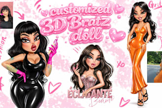 creat your 3d bratz doll character