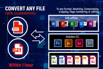 convert PDF, jpg or any file to word text any format