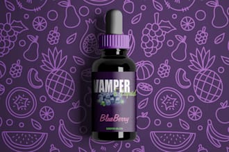 do premium label design for your bottle
