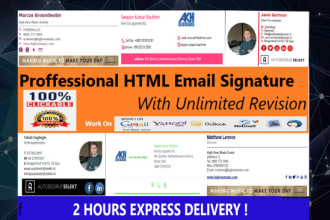 create a clickable HTML emal signature for outlook,gmail etc