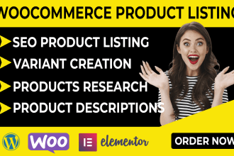 do woocommerce product listing and product upload