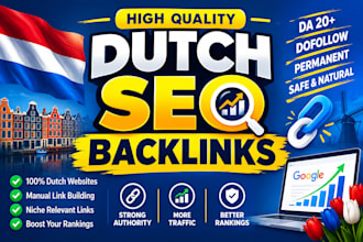 manually create 100 hq dutch permanent dofollow backlinks