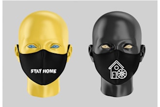 design medical face mask with any designs, logo, text and graphics