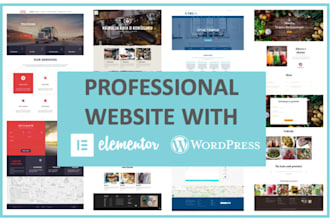 design a wordpress website with elementor pro