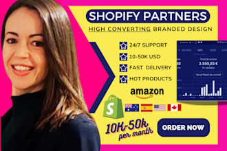 copy or design a shopify website store, dropshipping website