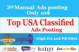 post your ads on the top USA classified ads posting sites