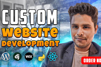 do custom website development as full stack developer