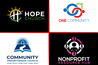 do church ministry community nonprofit and charity logo