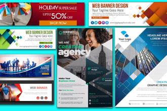 do amazing  banner, flyer, poster, roll up design within 12h