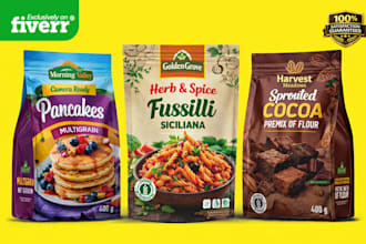 product packaging design, pouch design and bag design