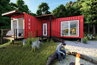 design shipping container home house, shops, restaurants, office, apartment