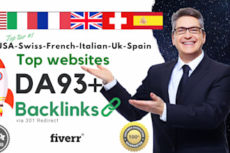high authority backlinks usa, italian,spanish,french, swiss,swedish,uk websites