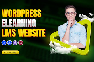 create an elearning lms wordpress website with learndash