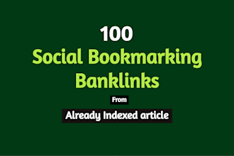 built social bookmarking and profile backlinks manually