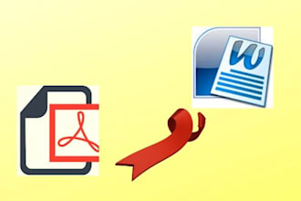 convert PDF,  to word or excel, powerpoint