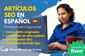 write original SEO articles or blog posts in spanish