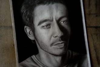 draw awesome realistic pencil portrait from a photo