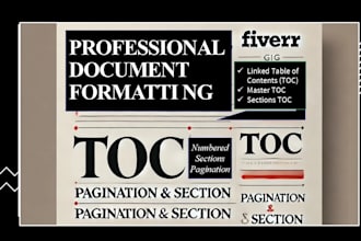 format large documents with toc, pagination and sections