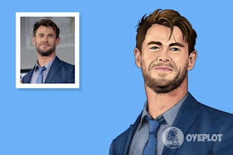 draw realistic cartoon portrait