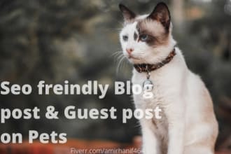 write SEO articles, blogposts on animals, pets, livestock, dogs
