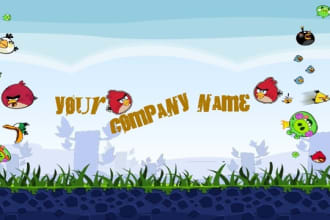 create a Angry Birds Banner for your website with your company name on