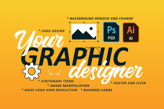 be your graphic designer for 1 hour adobe illustrator, photoshop