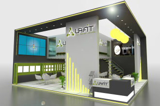 design your 3d exhibition stand, stall, kiosk,virtual, booth