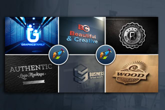 do all type of business logo with 3d mockups and stationary