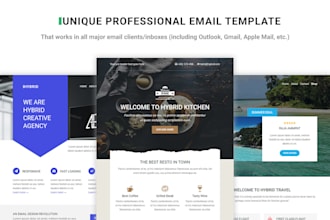 design and develop responsive HTML email template