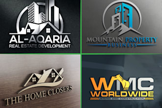 design real estate property construction excavation logo