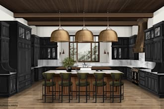 make a hand drawn interior illustration, sketch