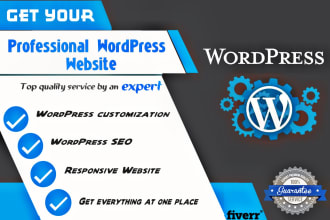 design, develop and SEO optimize wordpress website
