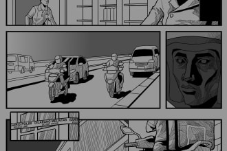 create comic page in western or manga style