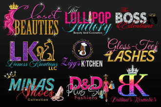 do 3 beautiful luxury feminine signature logo