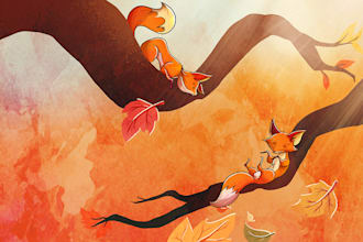 Hot Review!  draw beautiful children book illustration