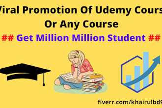 promote your online udemy course to million active student
