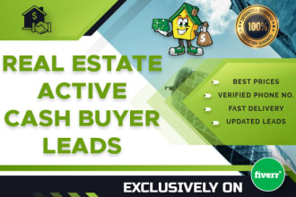 provide you real estate active cash buyer leads