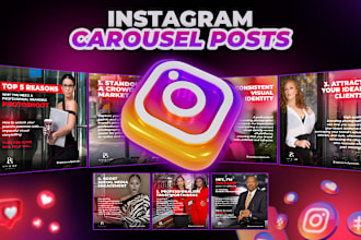 design attractive social media carousel posts for your instagram